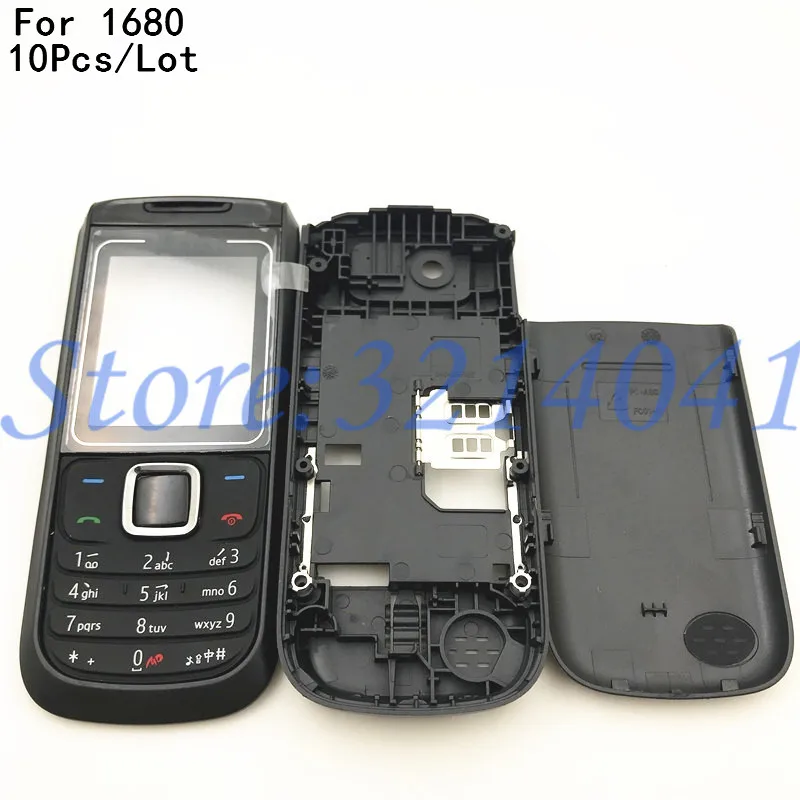 

10 шт. Высококачественная задняя крышка батарейного отсека для Nokia 1680, Крышка корпуса, дверная рамка + задняя крышка батарейного отсека + англ...