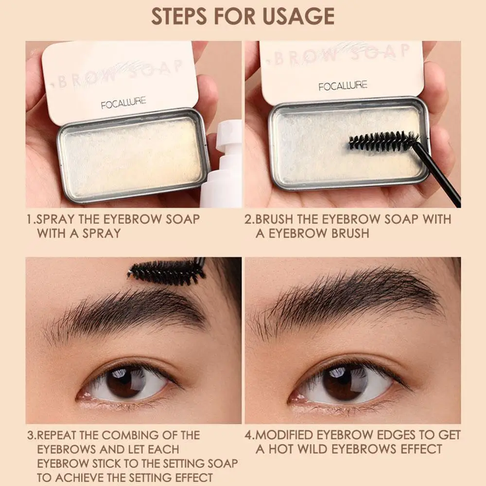 

1/2 # Eyebrow gel Brows Wax Waterproof Long-Lasting 3D Feathery Wild Brow Styling Soap For Eyebrows Women's Cosmetics
