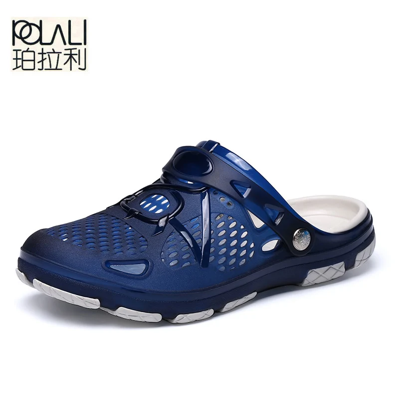Мужские летние слиперы модные пляжные сандалии Уличная обувь дышащие шлепанцы