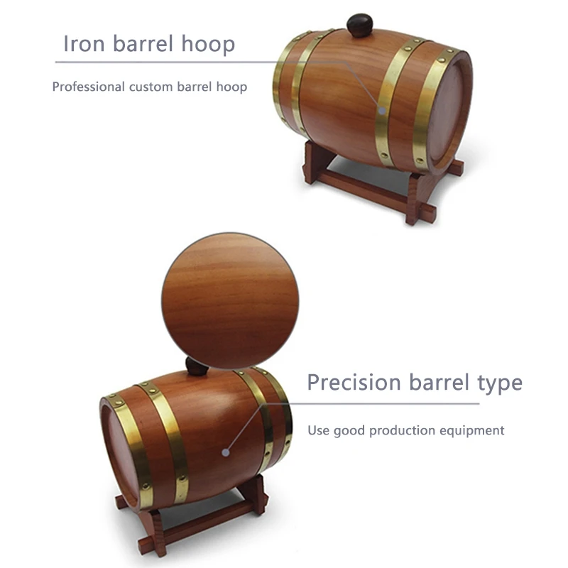 3л Деревянный винтажный деревянный бочонок для пива вина виски ром пивоварения