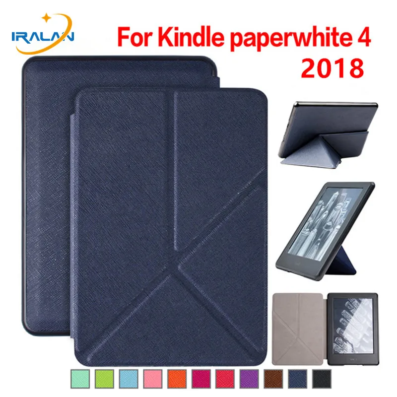 

New PU Leather Stand Case for Amazon Kindle Paperwhite 4 6'' 2018 Release E-reader Cover For kindle paperwhite 4 10th Generation