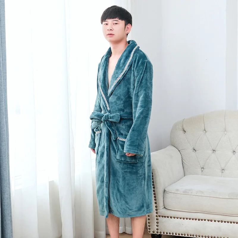 Пеньюар мужской халат для душа пижама мужское кимоно хлопковый Халат размера