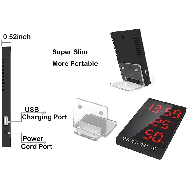 Акция! Цифровой будильник большой светодиодный дисплей электронные часы с