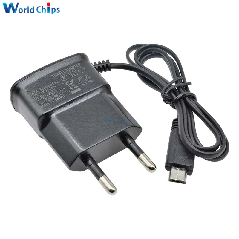 Штепсельная Вилка европейского стандарта 5 В для быстрой зарядки Micro USB адаптер