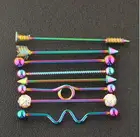 Серьги-штанги из нержавеющей стали в форме сердца