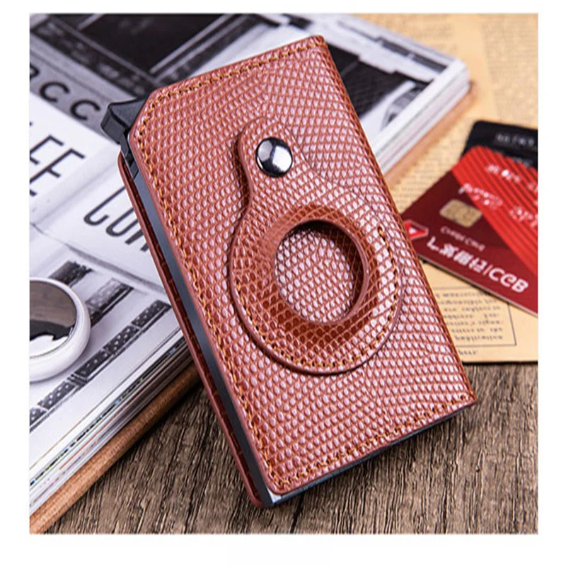 

Модный мужской кошелек Rfid с защитой от кражи, держатель для кредитных карт из алюминиевого сплава, подходит для авиаметки, позиционирования...