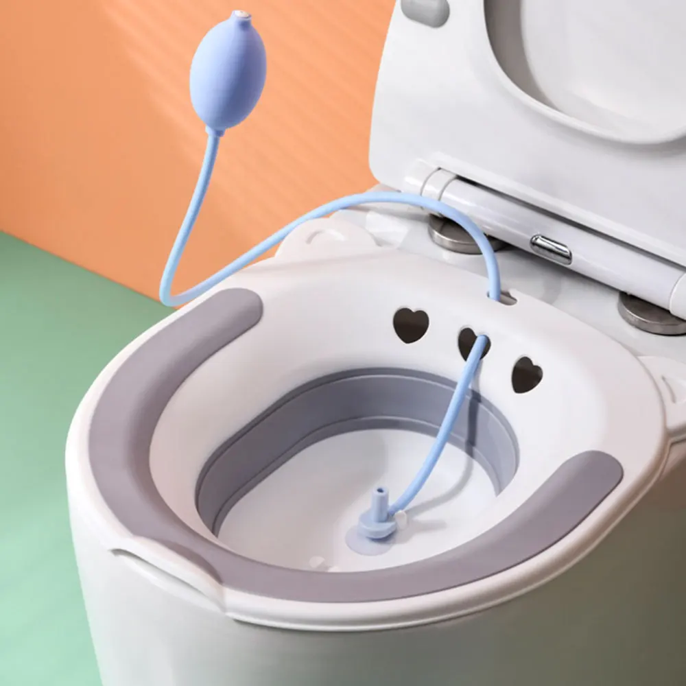 

1Pc Toilet Seat Sitz Practical Toilet Wash Basin Pregnant Protection Basin Grey