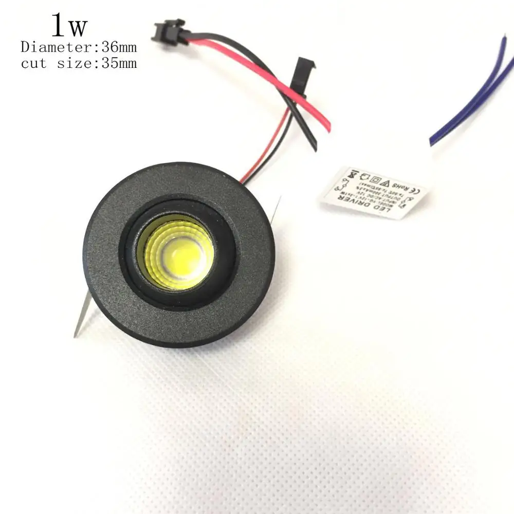 Светодиодный мини светильник для шкафа 4 шт./лот 3 Вт диаметр 36 мм 230 В встраиваемый