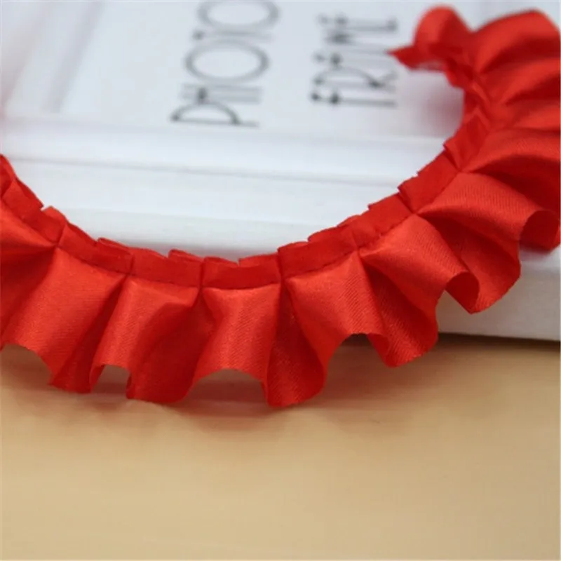 30 ярдов 2 5 см 16 цветов атласное кружевное плиссированное платье с оборками и