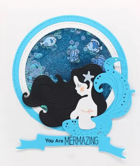 LIOJU Mermaid металлические режущие штампы новинка 2019 для изготовления карт сделай сам