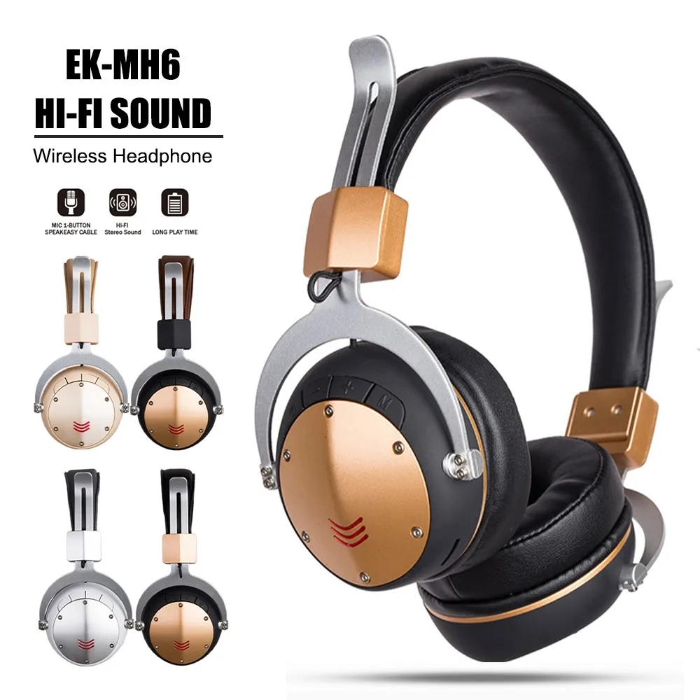 

MH6 Head-mounted BT4.2 Wireless Headset Foldable Adjustable Stereo Sound Headphone Button Operation Support FM Radio