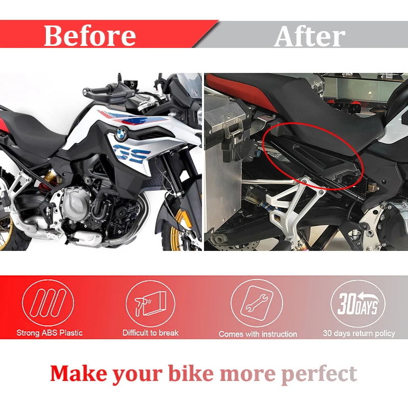 

F850GS Motorcycle Upper Side Frame Infill Panels Set Guard Protector Cover Fairing Black Carbon For BMW F750GS F850GS 2018 19 20