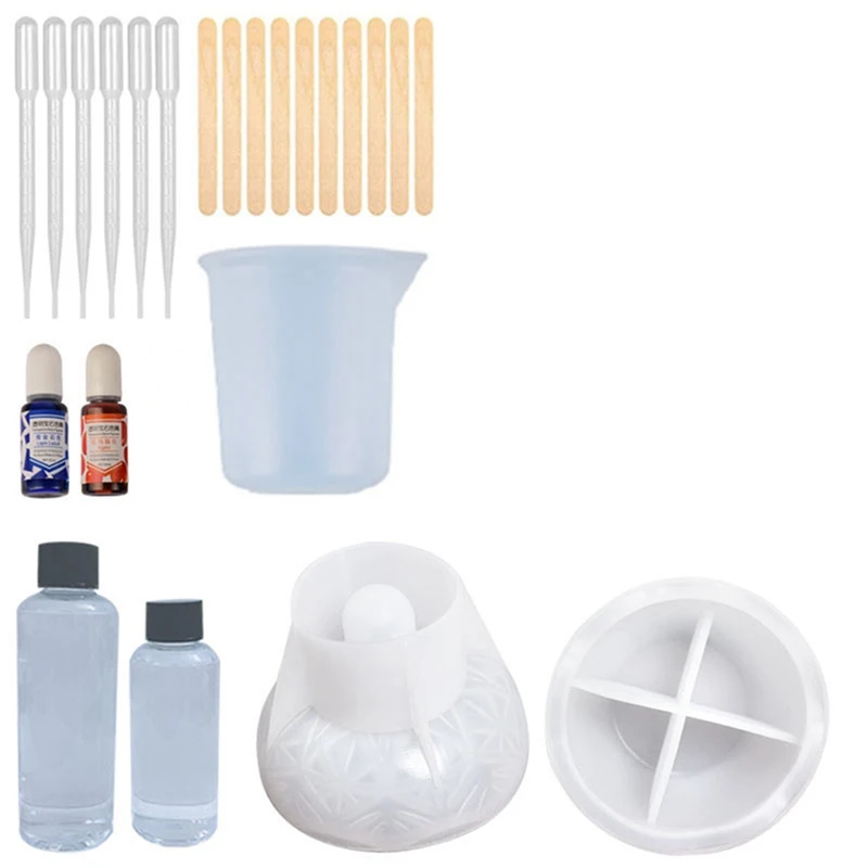 

Epoxy Mold Snowflake Storage Box Silicone Mold Mirror Resin Jewelry