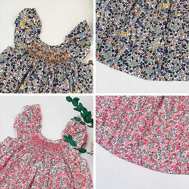 

Girls Summer Sling Dresses New Fashion Kids Flowers Embroidery Clothing For Girl Children Ruffles Cotton Vestidos