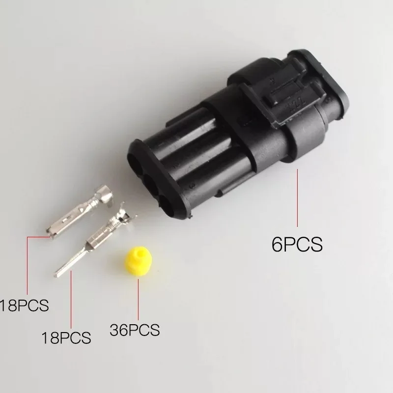 300pcs 1p 2p 3p 4p 1.5 Male and Female Plug Super Seal Waterproof Electrical Wire Connector for Car | Обустройство дома