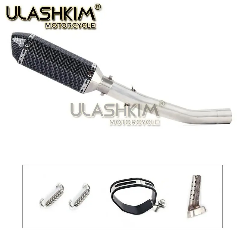 

Motorcycle Exhaust Full system middle Link pipe Muffler Slip On for Kawasaki ZX-6R ZX6R ZX 6R ninja 636 2008-2019