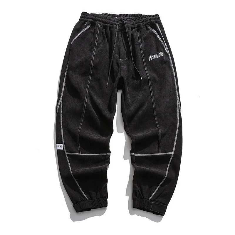 

Hip Winter Hop Cargo Harem Pants Men Side Stripe Vintage Streetwear Joggers Pant Harajuku Trousers WB047