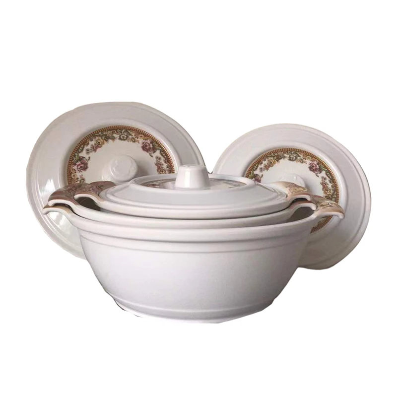 

Melamine Deep Noodle Bowl With Cover Salad Fast Food Tableware