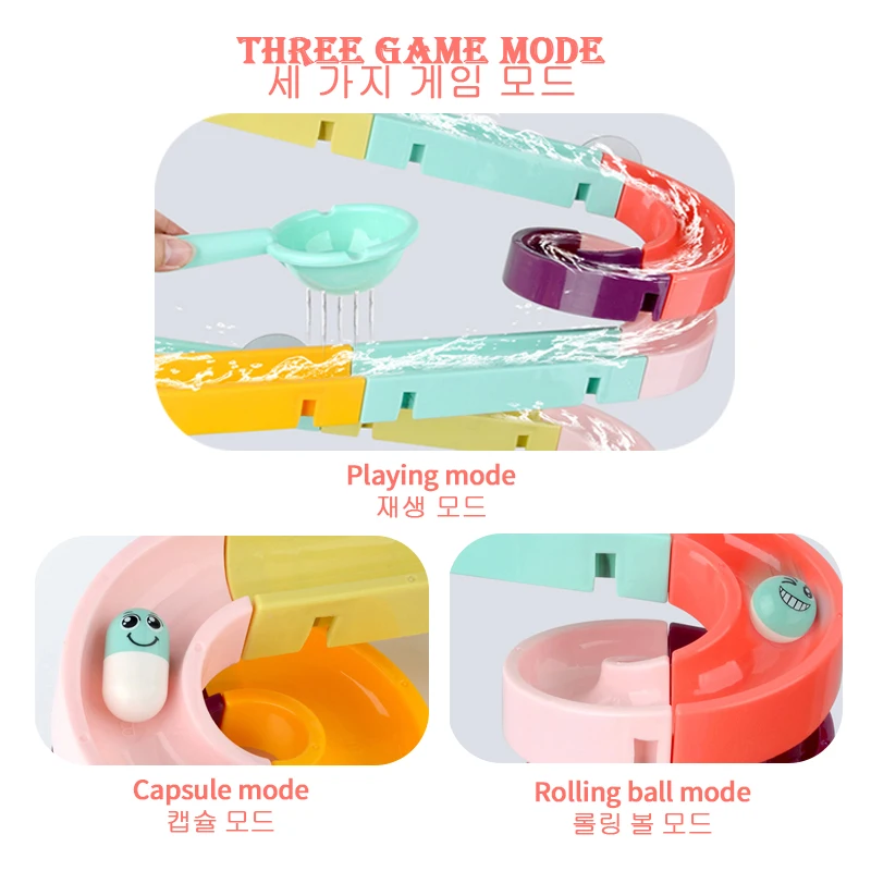 

Baby Bath Toys DIY Assembling Track Slide Suction Cup Orbits Bathroom Bathtub Shower Toy Kids Play Water Games Toy Set for Child