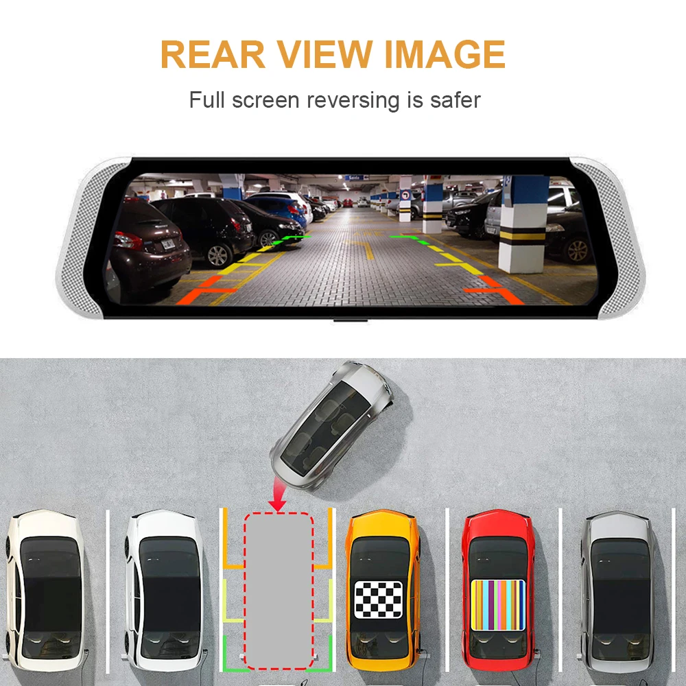Anfilite 10 дюймов 4G ADAS Android Приборная панель автомобиля DVR GPS навигация FHD 1080P двойной