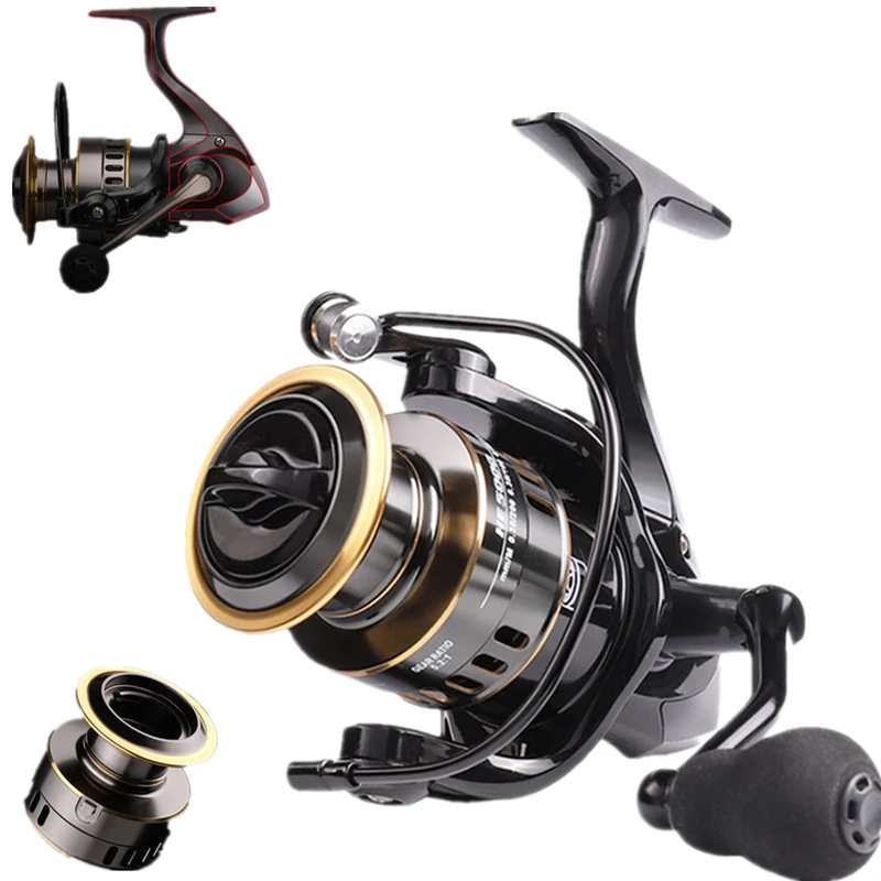 

10kg Big Drag Fishing Reel Carp Spinning Rod Long Cast Accessories Stainless Steel Handle Saltwater Baitcasting Spool Equipment