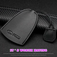 1pc genuine leather car key cover button smart case ring holder for ford focus fiesta ranger mondeo escort falcon flex kuga edge