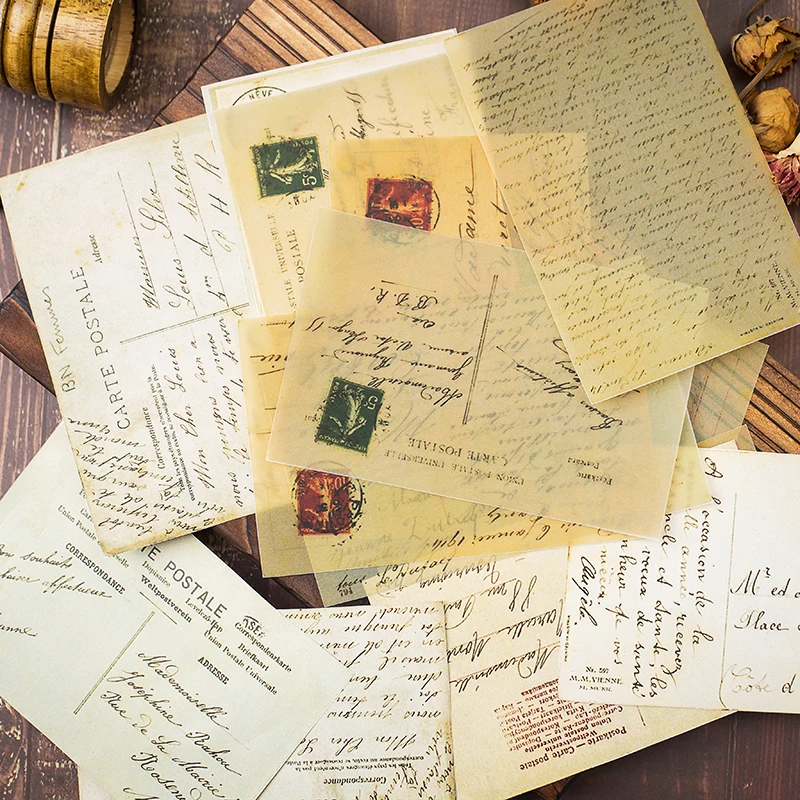 16 шт./лот винтажные газетные буквы бархатные бумажные пакеты для скрапбукинга