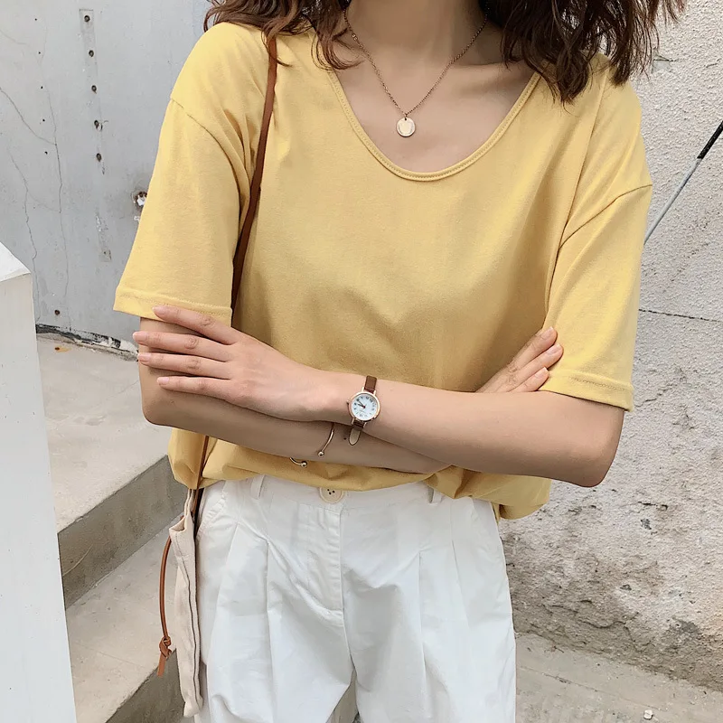 

Fashion Logo Printing T Shirts Women's Sleeve Short Fashion 100% cotton Female T-Shirts