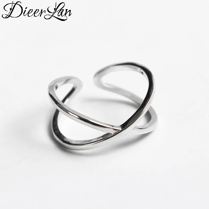 DIEERLAN огромные индивидуальные серебряные кольца с крестом для женщин Свадебные