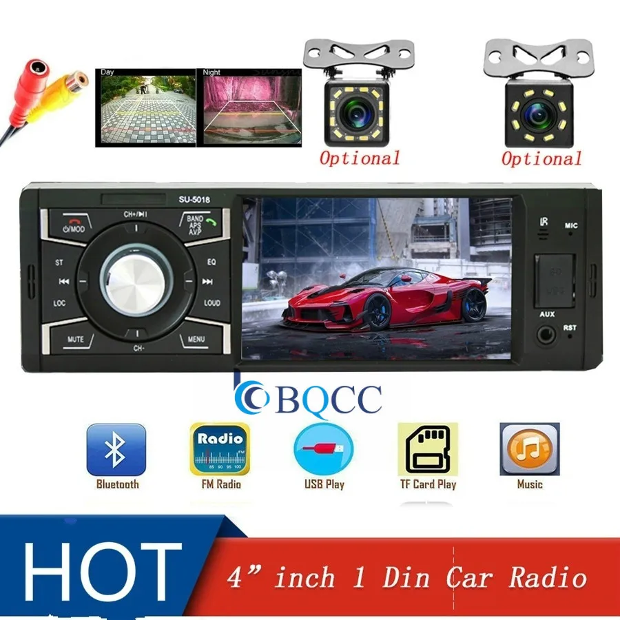Автомагнитола стерео 4 &quot1 Din мультимедийный AUX IN MP5 плеер Bluetooth приемник FM USB SD