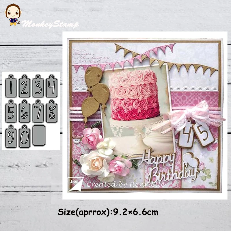 Цифровая метка обезьяны металлические режущие штампы трафареты для DIY