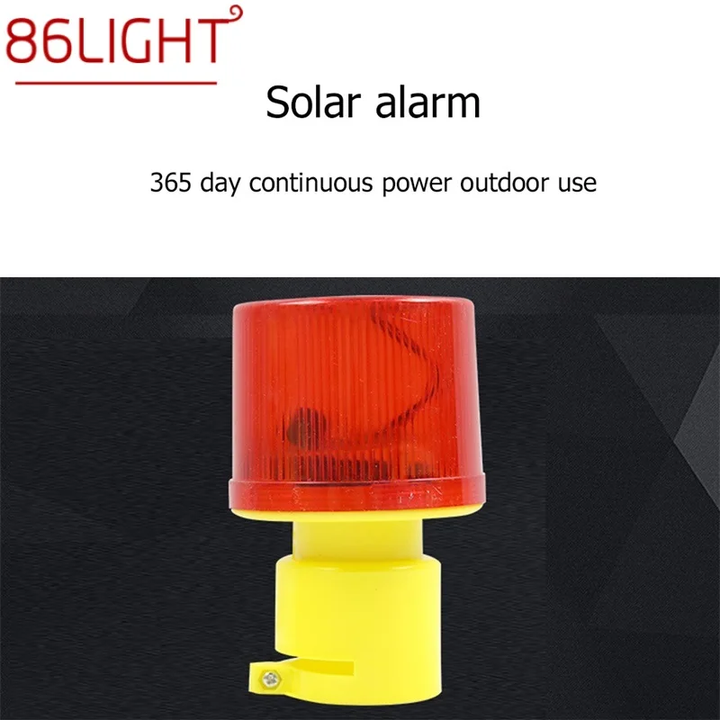 

86LIGHT Solar Warning Light With Sound To Drive Away Beasts And Wild Boars Outdoor Night Warning Construction Alarm Flashing