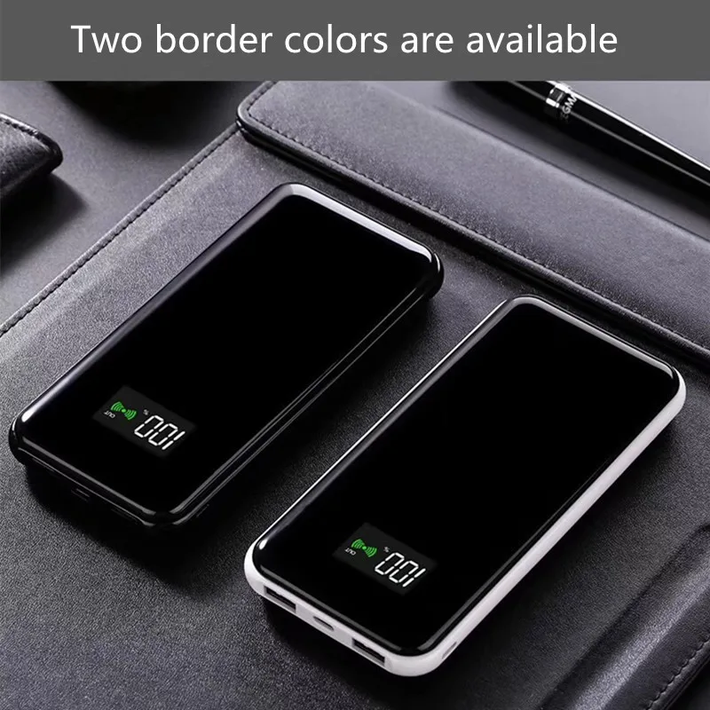 

Power Bank Full Screen 10000mAh Wireless Charging Mobile Power Supply For iPhone 12 Mini Pro Max Xiaomi Huawei Wireless Charger