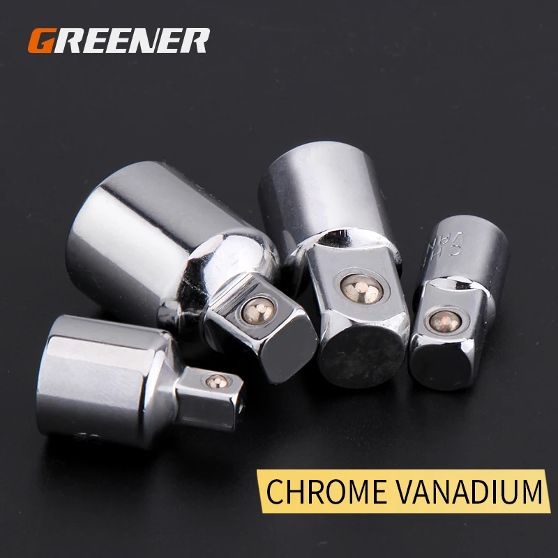 

Greener Ratchet Wrench Socket Converter Head Sleeve Adapter 1/2" Big Fly To 3/8" To 1/4" Steel to 1/4" To 1/2" To 3/8"