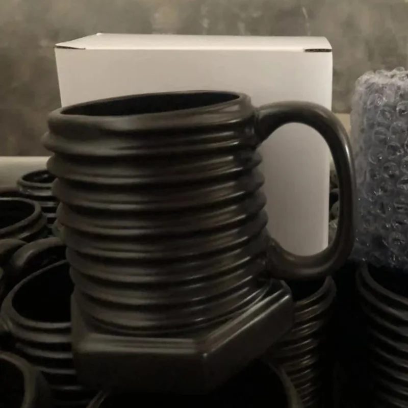 330 мл Новый керамический винт образный знак кофейная чашка для дома завтрак