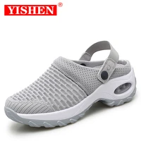 yishen new women shoes casuals increase cushion sandals non slip platform sandal women breathable mesh outdoor walking slippers