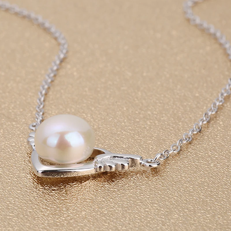 100% ювелирные изделия из натурального жемчуга ожерелье 925 стерлингового серебра