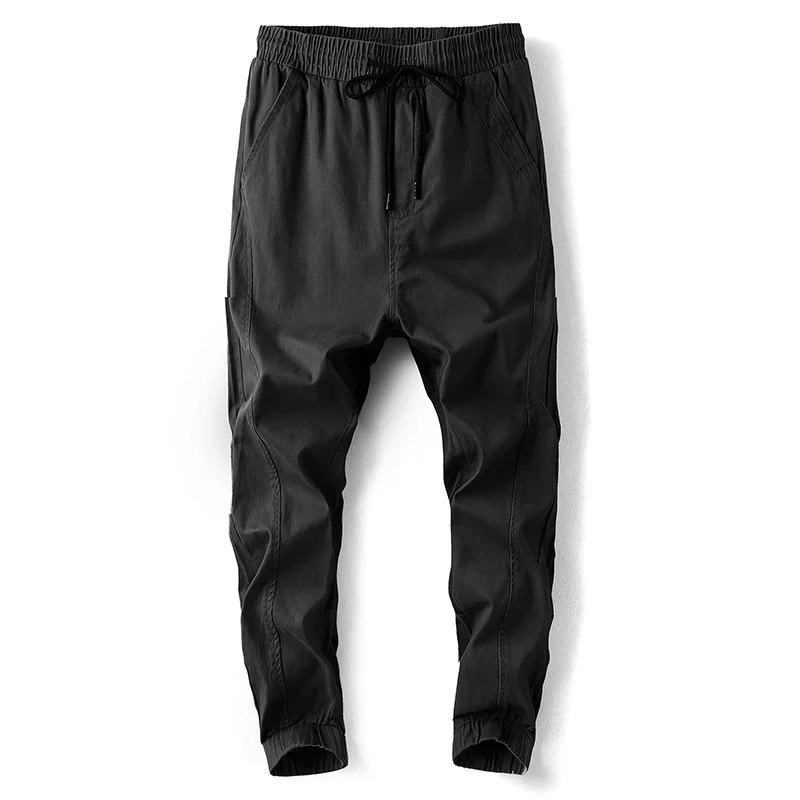 

Luren Ankle Banded Working Pants Casual Trousers Men's Functional Sports Baggy Straight Ankle-length