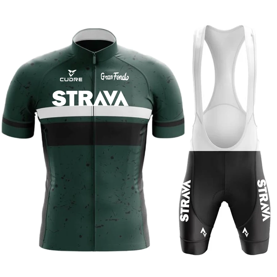 STRAVA Men‘s Cycling Clothing Road Uniform Set Summer Breathable Bicycle Clothes MTB Sportswear Men's Bike | Спорт и