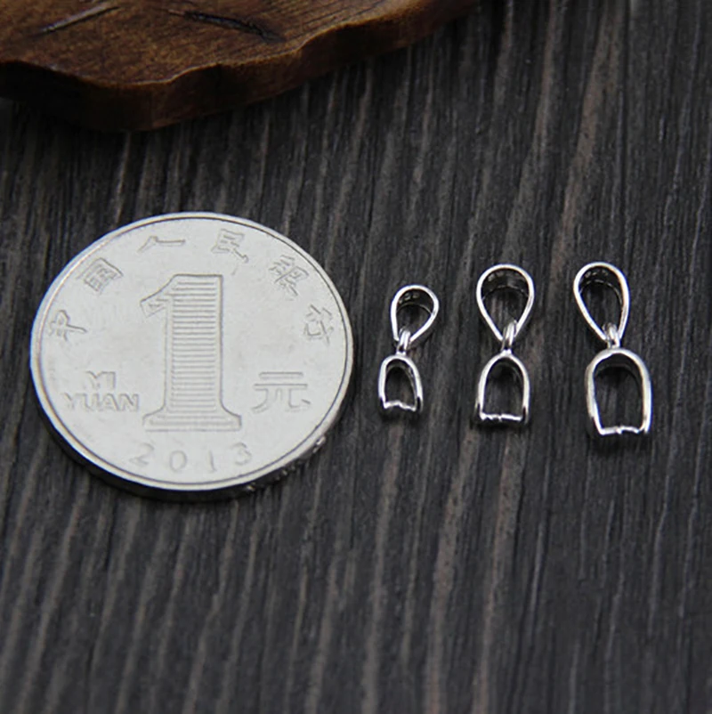 2pcs 925 Sterling Silver Color Pendant Clip Buckle Melon Buckle Making Silver Accessories Jewelry DIY Components Connector