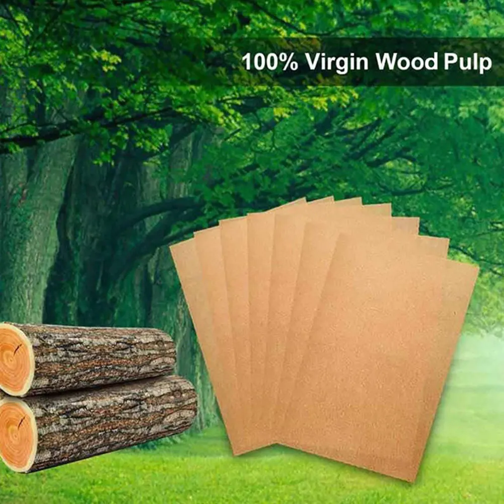 

100pcs Unbleached Parchment Paper For Kitchen Oil Absorption Rectangular Proofheat Resis Liner Suitable Baking Paper