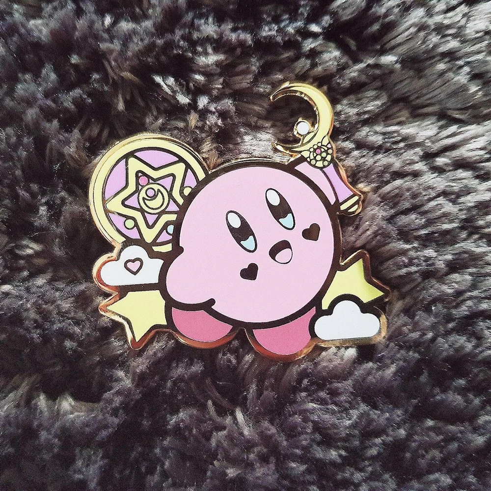 

Kawaii Sailor Mooms Inspired Hard Enamel Pin Magic Girl Moon Stick Golden Pins Cartoon Video Game Fan Gift
