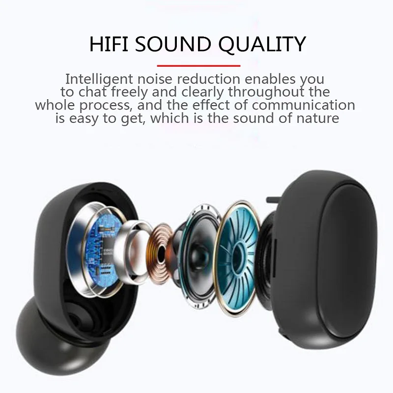 Оригинальные TWS M1 беспроводные Bluetooth-наушники PK Redmi Airdots наушники с микрофоном для