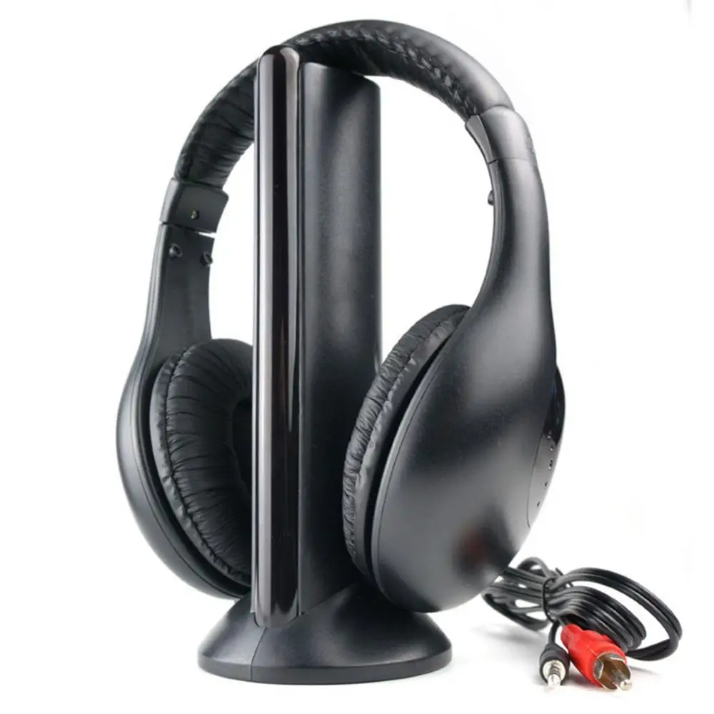 

5 in 1 Hi-Fi FM Radio Wireless Headphones Headsets for TV DVD MP3 CD MP4 PC