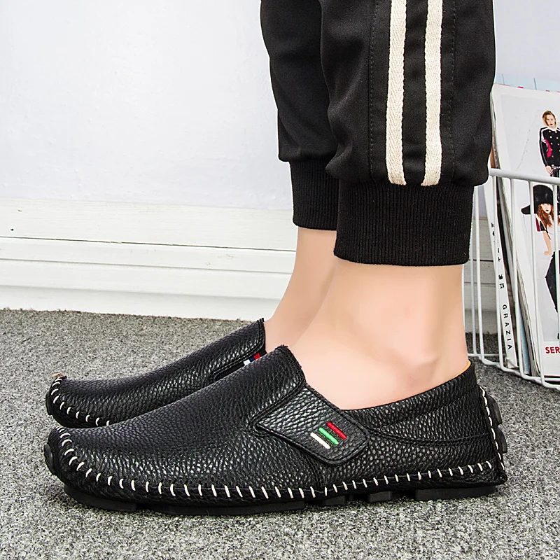 

scarpeblack genuine size leather schoenen zapatillas 48 scarpa mannen fashion big classic mens white for uomo breathable 47