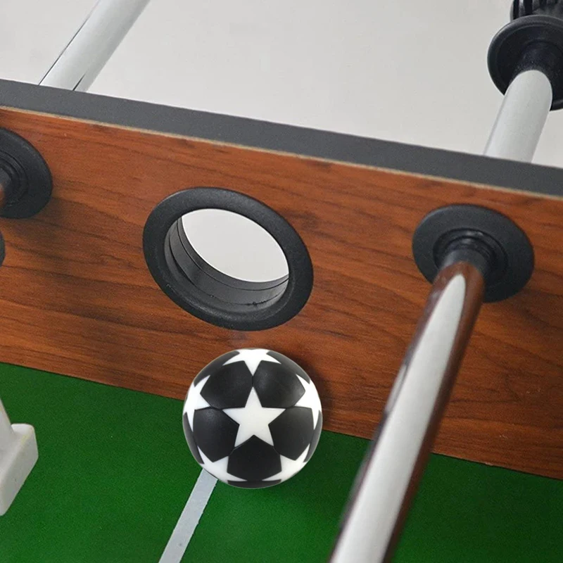 

12 Pack Of Soccer Style Foosballs, Black & White Textured Classic Tabletop Soccer Game Balls