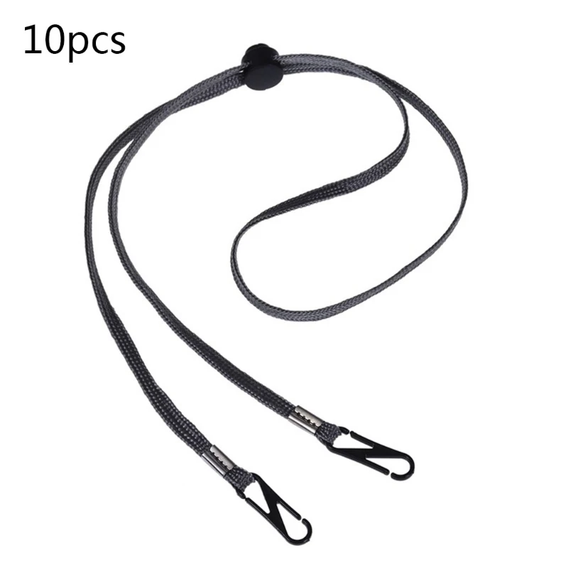 

10Pcs Face Mask Adjustable Lanyard Bucket Hat Chin Cord Windproof Buckle Strap