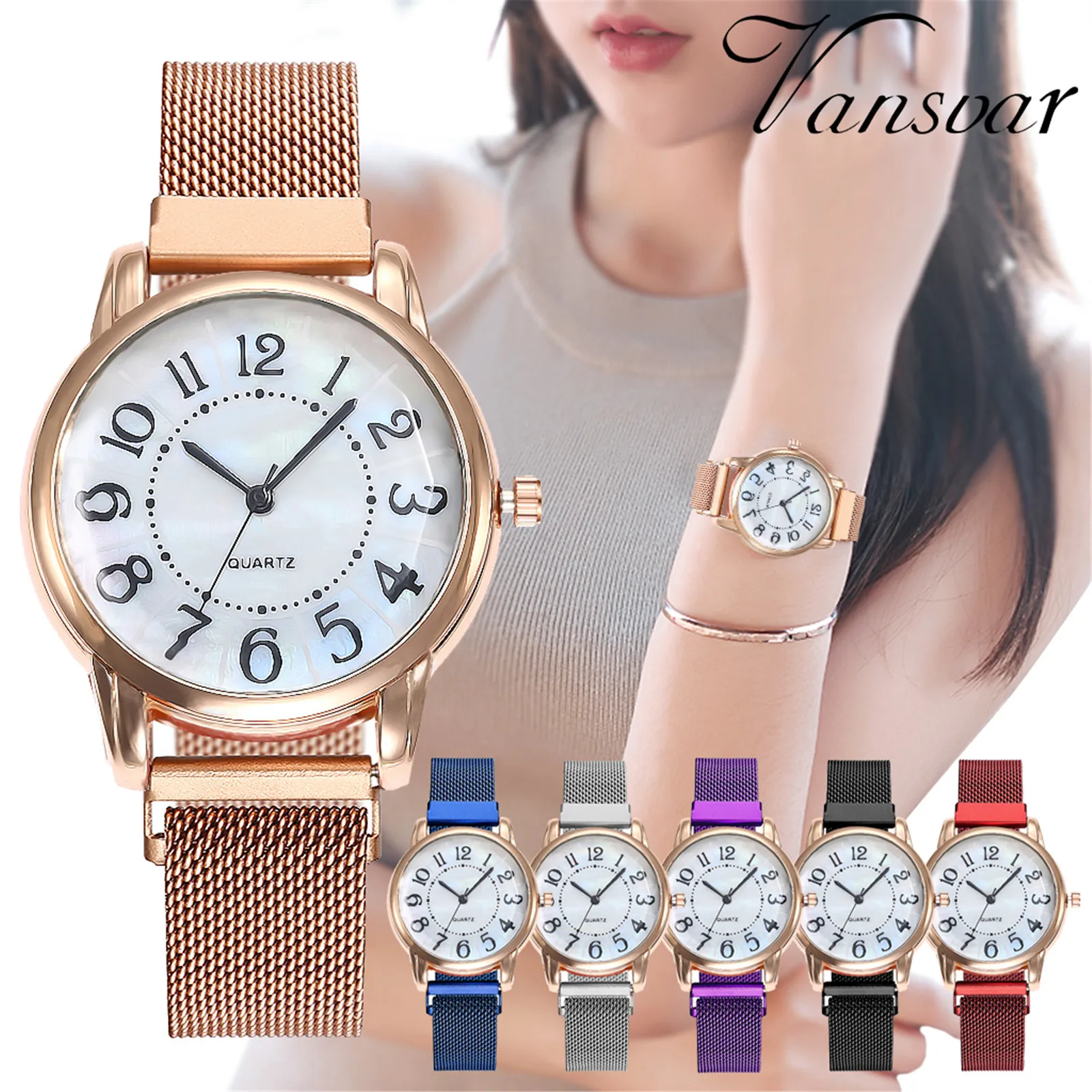 

Fashion Trend Watch For Women Inlaid Diamond British Bracelet Watch Magnet Band Watch Women часы женские наручные2021 relojes