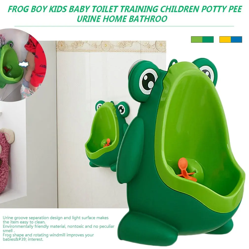 Orinal de entrenamiento para ni&ntilde;os, orinal ergon&oacute;mico port&aacute;til para el ba&ntilde;o, con forma de rana-2