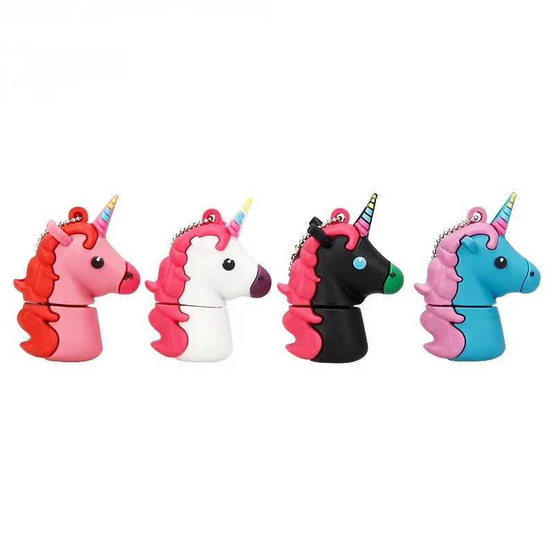 

New Usb Flash Drive 2.0 32Gb Usb Stick 64Gb 128Gb Pen Drive Waterproof Cartoon Pendrive 4G 8G 16Gb Cute Unicorn Free Shipping